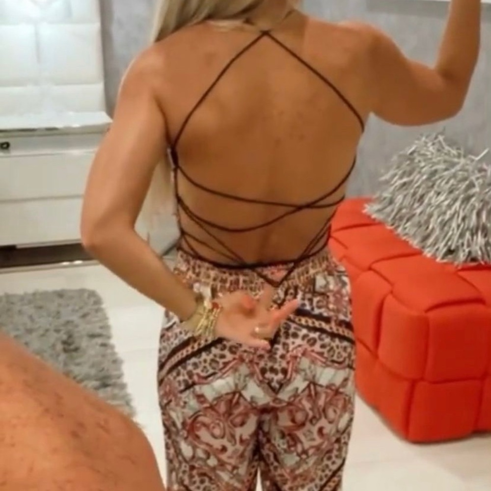 Printed Satin Jogger Set LARGE